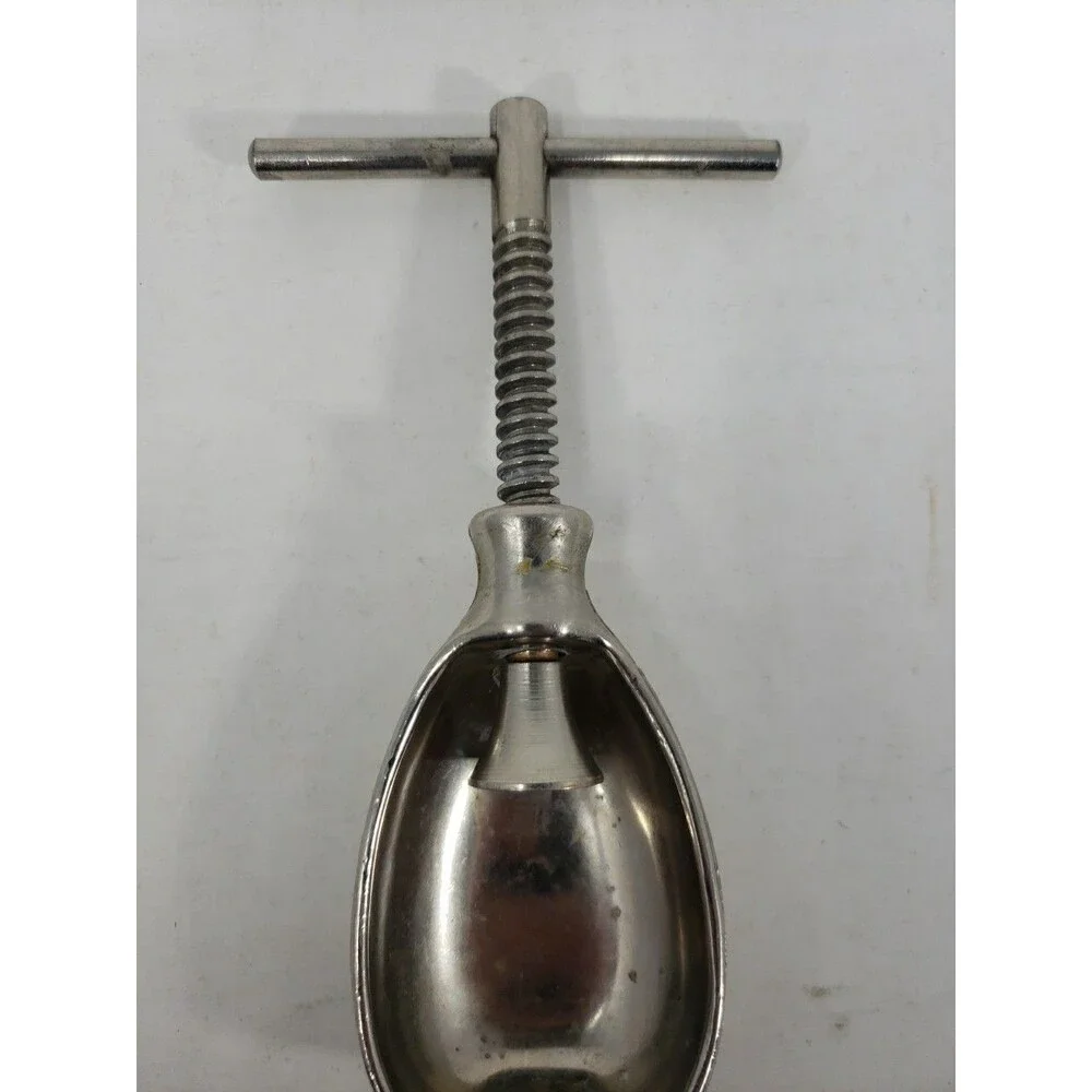 Vintage Nut Cracker Screw Type T-Handle Pineapple Shaped All Metal HMQ Style